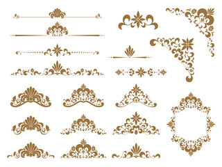 エレガントなフレーム_分割線の素材セット