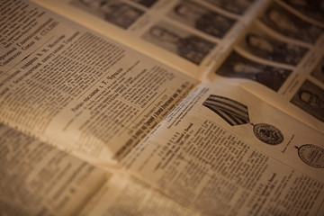 The old communist newspaper of the USSR in 1945