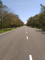 Deserted road in Omega 2 sector in Greater Noida, Uttar Pradesh, India due to lockdown. 
Lockdown because of coronavirus