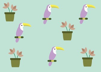 Seamless Pattern Floral Illustration