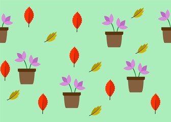 Seamless Pattern Floral Illustration