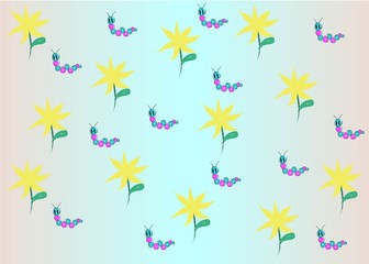 Seamless Pattern Floral Illustration