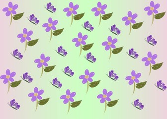 Seamless Pattern Floral Illustration