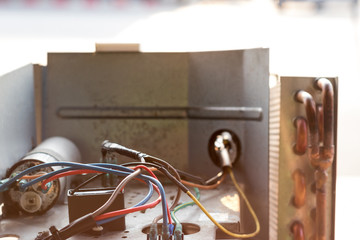 The electrical system of the air conditioner is damaged.