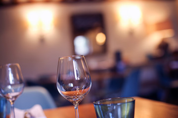 Wine Glass in a restaurant