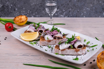 sandwich with herring 