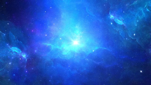 Planets and galaxy science fiction Deep Space star field 4K Loop Animation background. Universe Travel Clouds Gas Starry Night Sky Outer for Scene, titles, logos