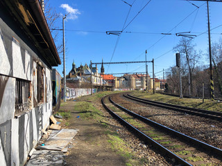 Fototapeta na wymiar Abandoned Train Station in Prague