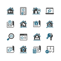 real estate vector icon set