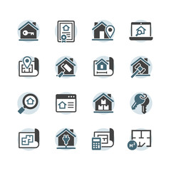 real estate vector icon set