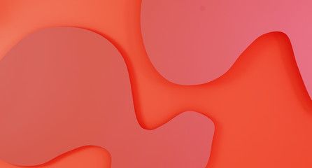 Abstract bright neon orange background. 3D rendering.