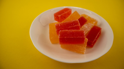 marmalade from natural products is on a platter