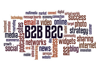 B2B and B2C word cloud concept