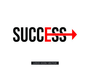 Success logo,Success icon, Text Success and Text various, modern Idea and Concept Vector illustration Business Infographic template with icon,arrow,world