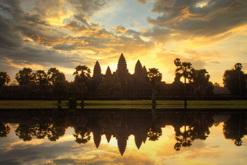 Beautiful sunrise at Ankor Wat, Siem Reap, Cambodia