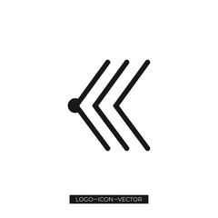 arrow Icon, Simple arrow icon isolated on white background EPS Vector, Arrows vector collection with elegant style and black color.