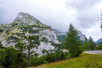 Scenic view of Alpine landscape in Triglav National Park. Julian alps, Triglav, Slovenia