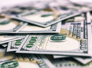 lots of 100 dollar bills close up