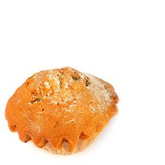 Cupcake isolated on a white background. Free space for text.