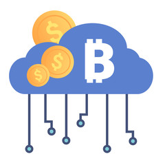 Bitcoin Mining Farm. Digital Crypto Currency. 