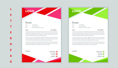 Corporate business style elegant shape letterhead design vector template