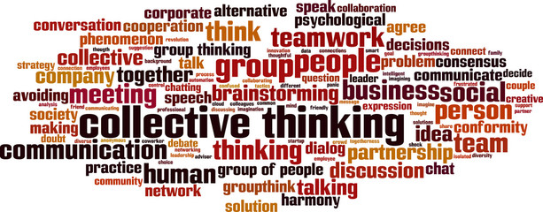 Collective thinking word cloud
