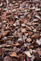 The texture of the pine bark of large and medium fractions