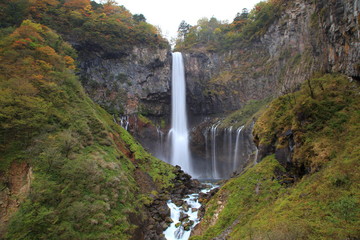 Fototapeta na wymiar Kegon Waterfall at Nikko National Park in Tochigi JAPAN