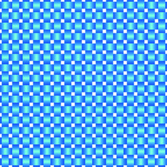 Abstract weaving bending on the isolated white background. Blue color woven texture.