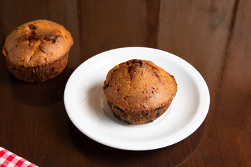 muffin de chocolate