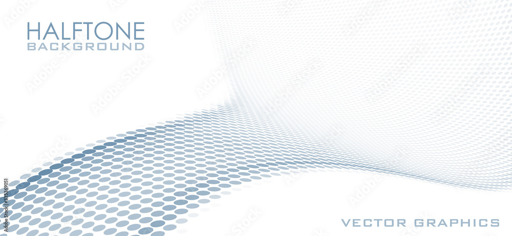 Poster Dotted background with halftone effect, Vector graphics