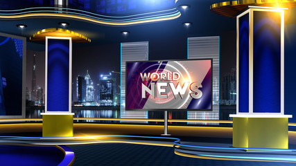  News 3D rendering background is perfect for any type of news or information presentation. The background features a stylish and clean layout 