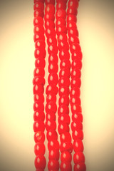 beads from red coral