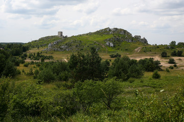 Fototapeta na wymiar Ruins of the castle in Olsztyn, Poland