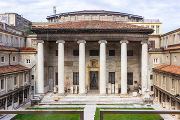 The building of the museum Museo Lapidario Maffeiano, which is in the center of Verona
