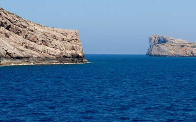 Fototapeta na wymiar boat trip to Balos island in Greece, Crete.