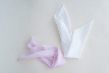 pink ribbon on a white background