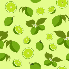 seamless repeating pattern of limes