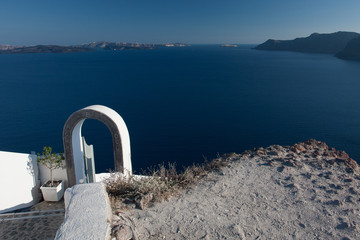 Fototapeta premium white houses and churches, Santorini, Greece