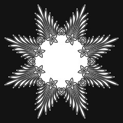 White Vector Lace Circle Placemat