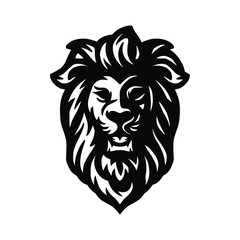 wild lion mascot logo design vector