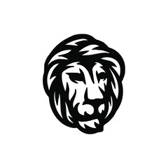 wild lion mascot logo design vector