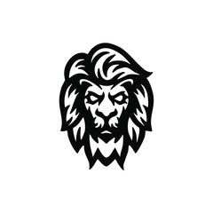 wild lion mascot logo design vector