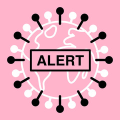 Coronavirus line icon. COVID-19 medical coronavirus. Included are icons such as virus, outbreak, infection, infection, globe in danger, alert