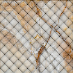 woven marble pieces background, 3d illustration. - Illustration