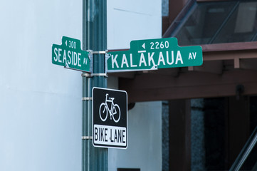 ハワイの標識　カラカウア