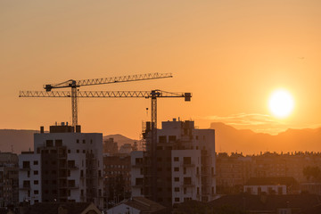 sunset in Sagunto, Valencia, Spain