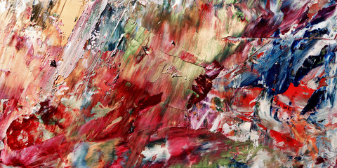 Colorful abstract background wallpaper. Modern motif visual art.  Mixtures of oil paint. Trendy...
