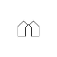 vector illustration of a housing with a shape.