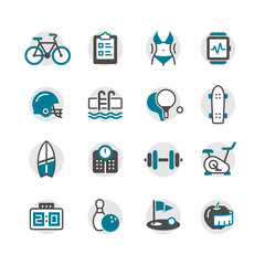 Fitness and Sport vector icons